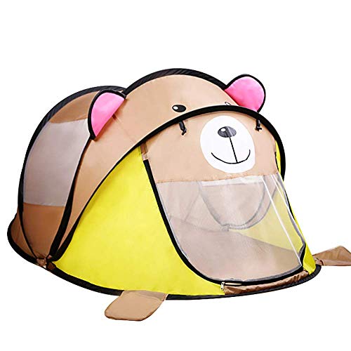 Sanqing Juego de Carpa Juego de Animales para niños Playhouse Prince Castle Plegable Popup Balls House Beach Tent Juguete de jardín al Aire Libre,Grizzly