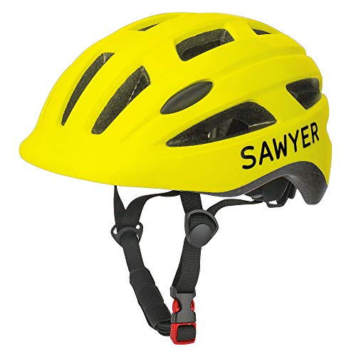 Sawyer Bikes - Casco Infantil Ajustable - Niños 2, 3, 4 y 5 Años (Amarillo)