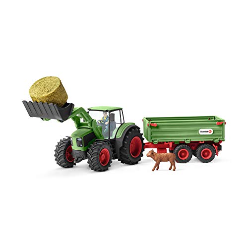 Schleich 42379 Farm World play set - tractor con remolque, juguetes a partir de 3 años