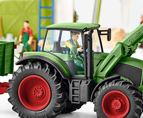 Schleich 42379 Farm World play set - tractor con remolque, juguetes a partir de 3 años