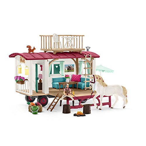 Schleich 42415 Horse Club play set - caravana para reuniones secretas del club, juguetes a partir de 5 años