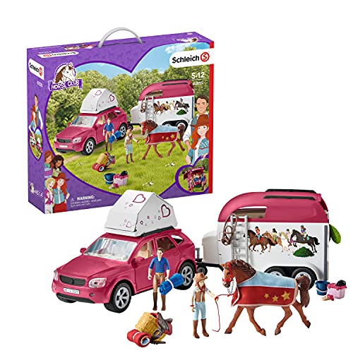 Schleich 42535 Playset - Aventura Coche y Remolque Caballos (Horse Club)