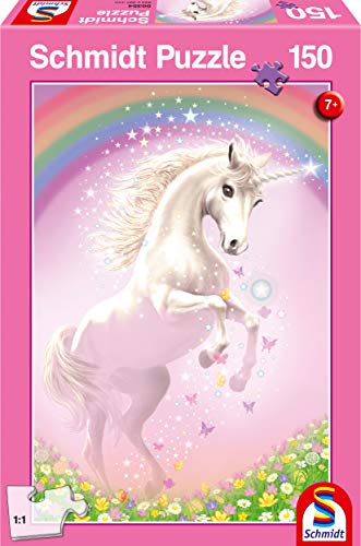 Schmidt Spiele- Rompecabezas Infantil de Unicornio Rosa, 150 Piezas, Color carbón (56354)