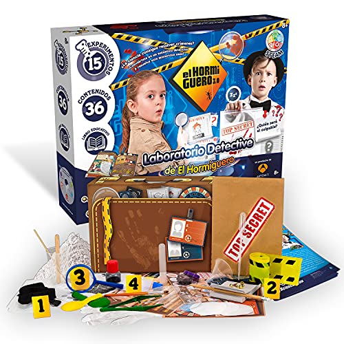 SCIENCE FOR YOU- Juego Laboratorio Detective del Hormiguero con 15 EXPERIMENTOS, Multicolor (80003078)