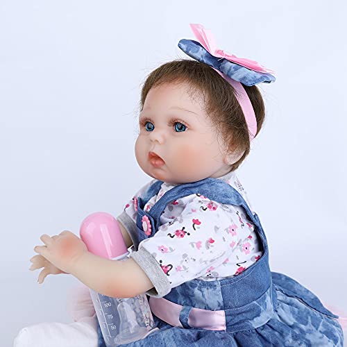 Scnbom 22pulgadas 55cm Reborn Muñecas Bebes niñas Realista Recién Nacido Toddler Dolls Silicona Vinilo niño Juguetes