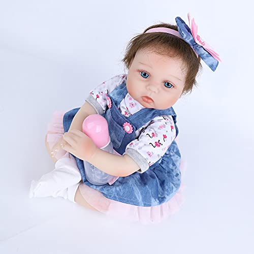 Scnbom 22pulgadas 55cm Reborn Muñecas Bebes niñas Realista Recién Nacido Toddler Dolls Silicona Vinilo niño Juguetes