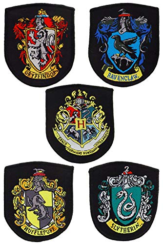 Set 5 parches Harry Potter Hogwarts