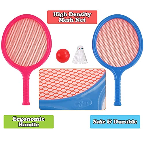 Set de bádminton para niños con 2 raquetas, bola y Birdie