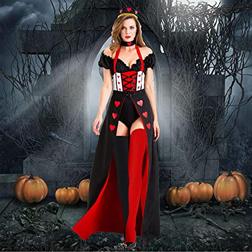 Sheey Elegante Vestido Fiesta Noche Gótico Delgado Sexy Falda de Bruja Vampiro para Mujer Halloween Calavera Ropa de Rendimiento Escenario Disfraz Cosplay Chicas Adolescentes Otoño Invierno