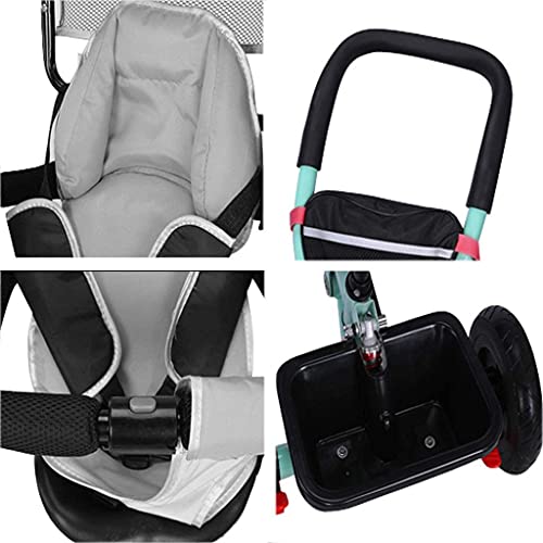 SHITCHCHCHAIR 4-IN-1 Baby Trolley Kids 'Tricycle Stroller TRIGHT DOW ROMÁTICO CON ARBIO DE SEGURIDAD Y AMORSUADOR DE AGUESTRO Bicicleta para niños durante 6 meses-5 años