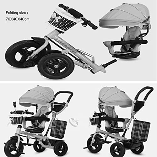 SHITCHCHCHAIR 4-IN-1 Baby Trolley Kids 'Tricycle Stroller TRIGHT DOW ROMÁTICO CON ARBIO DE SEGURIDAD Y AMORSUADOR DE AGUESTRO Bicicleta para niños durante 6 meses-5 años