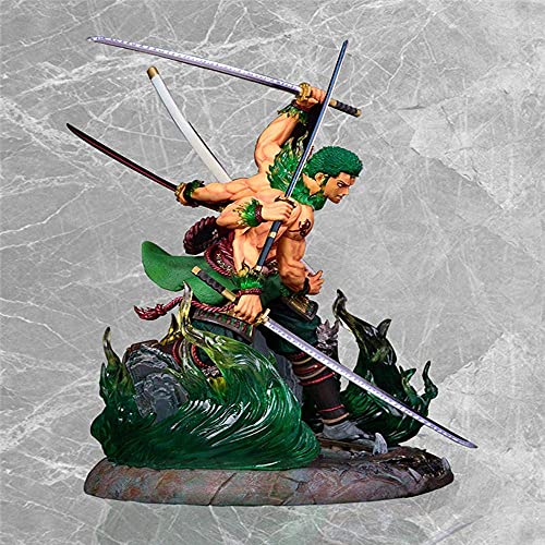 SHUMEISHOUT El nuevo BBXJ una pieza Ronaloa Zoro tres cabezas y seis brazos Ashura Road Animado Personaje Modelo Estatua Decoración Regalo 30CM jianyou