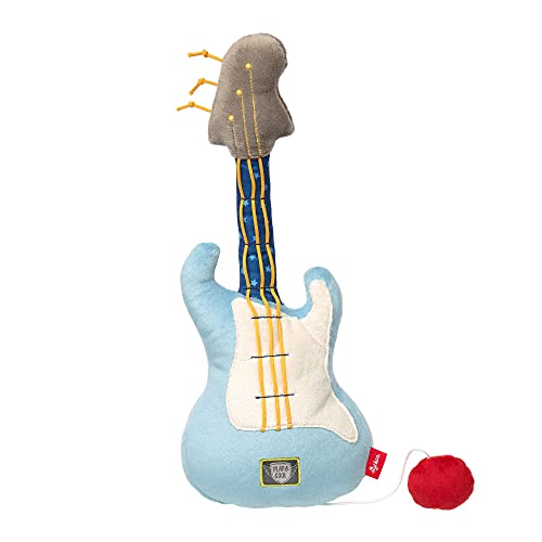 Sigikid Rattle Guitarra 'Papa & Me' Soft Toy-36 x 14 x 6 cms, Multicolor, 36 x 14 x 6 cm (Sigikid41923)