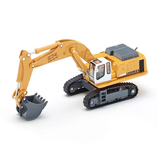 siku 1874 Excavadora hidráulica Liebherr, Brazo de excavadora móvil, 1:87, Metal/Plástico, Amarillo