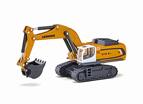 siku 1874 Excavadora hidráulica Liebherr, Brazo de excavadora móvil, 1:87, Metal/Plástico, Amarillo