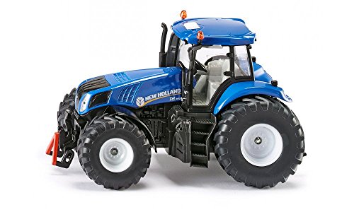 SIKU 3273, Tractor New Holland T8.390, 1:32, Dirección Ackermann y enganche, Metal/Plástico, Azul