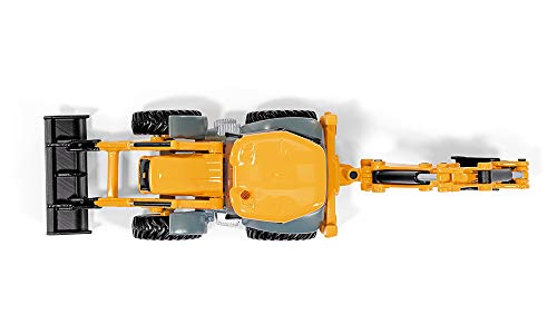 SIKU 3558, Retrocargadora JCB 4CX, 1:50, Multifuncional, Combinable con otros modelos SIKU de la misma escala, Metal/Plástico, Amarillo