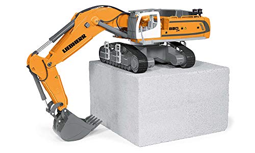 SIKU-Control 6740, Excavadora Liebherr R980 SME, Teledirigido, 1:32, Incl. Mando a Distancia radiocontrol, Metal/Plástico, Funciona con Pilas, Multifunción, Amarillo, Color Sieper GmbH