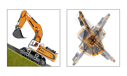 SIKU-Control 6740, Excavadora Liebherr R980 SME, Teledirigido, 1:32, Incl. Mando a Distancia radiocontrol, Metal/Plástico, Funciona con Pilas, Multifunción, Amarillo, Color Sieper GmbH