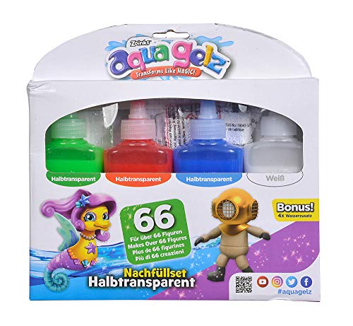 Simba Aqua Gelz 106322454 - Juego de recambios de Gel de Color Semitransparente con diseño 3D para sumergirse en Formas a Partir de 8 años