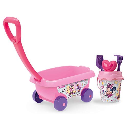 Simba- Autre Mickey & Friends Carrito de Playa Minnie Mouse con Cubo y Accesorios, 44 cm, Color Otro (867002)