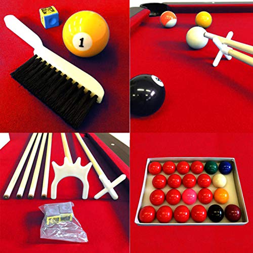 Simba Srl Mesa de Billar 8FT Vintage Red Juegos de Billar Carambola y contenedor de Bancos