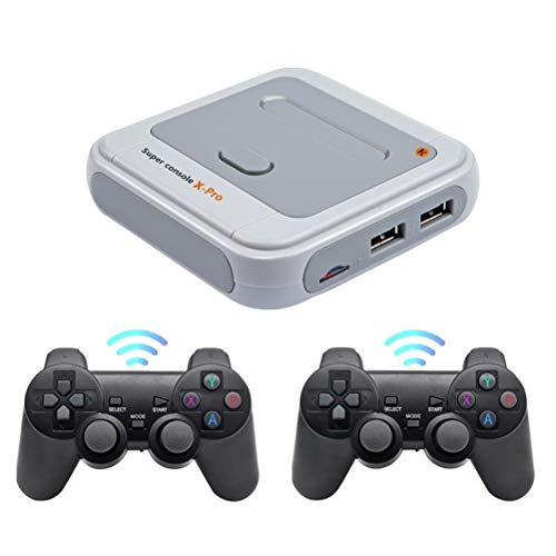 Sklepee Wireless Retro Game Console, incorporada en 30000+ Juego clásico, Consola de Videojuegos 4k con Controladores inalámbricos Dual 2.4G, AV y HDMI HD Salida Handheld Games Family