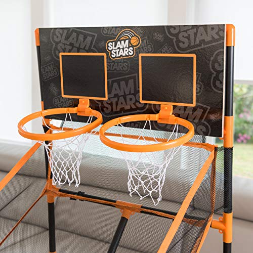 Slam Stars- Juego de Baloncesto para niños, 2 Jugadores Interior al Aire Libre Conjunto con Shoot Hoop Backboard, Color Negro (Toyrific TY6005)