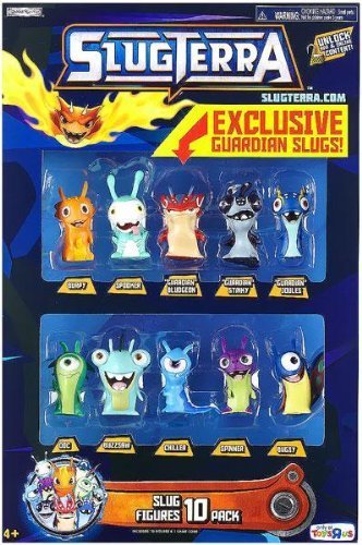 Slugterra Exclusive Mini Figure 10-Pack [Burpy, Spooker, Doc, Buzzsaw, Chiller, Spinner, Bugsy, Guardian Bludgeon, Guardian Stinky & Guardian Joules] by Jakks Pacific