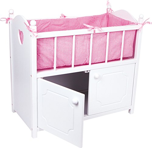 small foot company 2875 - Cama para Muñeca con Armario Inferior