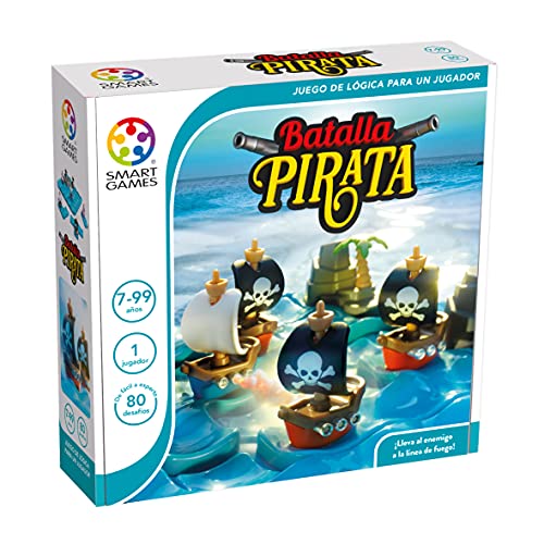 Smart Games Batalla Pirata, Educativo para niños, Juegos de Mesa Infantiles, niño, smartgames, Juguete Puzzle para pequeños (SG094ES)