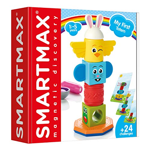 smart games My First Totem, Bloques Construccion Bebe, Juegos de Mesa Bebes, Juguetes Niñas Niño, Multicolor (Lúdilo SMX230)