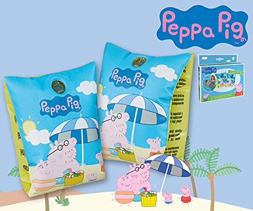 Smart Planet Peppa Pig - Manguitos de natación hinchables para niños de 1 a 6 años, 11 a 30 kg, diseño de Peppa Pig