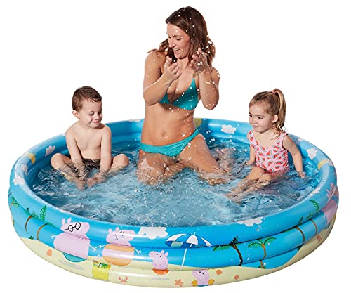 Smart Planet Peppa Pig - Piscina infantil hinchable - 150 x 25 cm - 3 anillos de Peppa Pig - Piscina infantil - Piscina infantil - Piscina infantil - Piscina para bebés