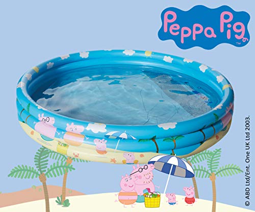 Smart Planet Peppa Pig - Piscina infantil hinchable - 150 x 25 cm - 3 anillos de Peppa Pig - Piscina infantil - Piscina infantil - Piscina infantil - Piscina para bebés