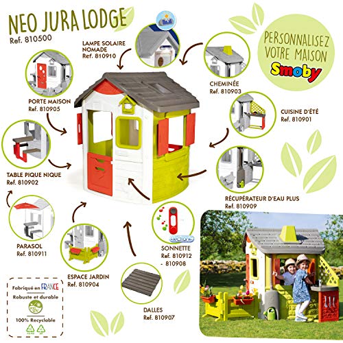 Smoby-Casita infantil personalizable Jura Lodge II (810500) Casa, color verde