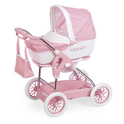 Smoby Cochecito rosa Combi 3 en 1 plegable de Inglesina para muñecos (Smoby 250582)