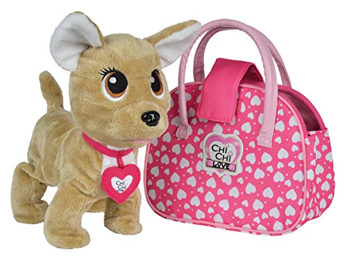 Smoby toys-chichi Love, showstar Happy, peluche Interactive, bolsa de transporte y collar (versión en francés), color otro, Norme (105893110002) , color/modelo surtido