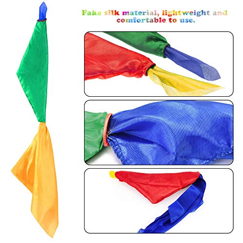 SNAGAROG 2 Paquetes Pañuelo mágico Pañuelo Que Cambia de Color Easy Hanky Juego de Trucos de Magia Calle Accesorios de Trucos de Magia Suministros de Trucos