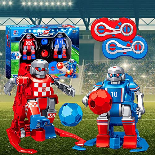 Soccer Bots Kids RC Soccer Robots Toys 2.4GHz Robot de control remoto inalámbrico con 2 accesorios de fútbol y otros accesorios Juegos de pelota de fútbol para exteriores al aire libre Set de juguetes