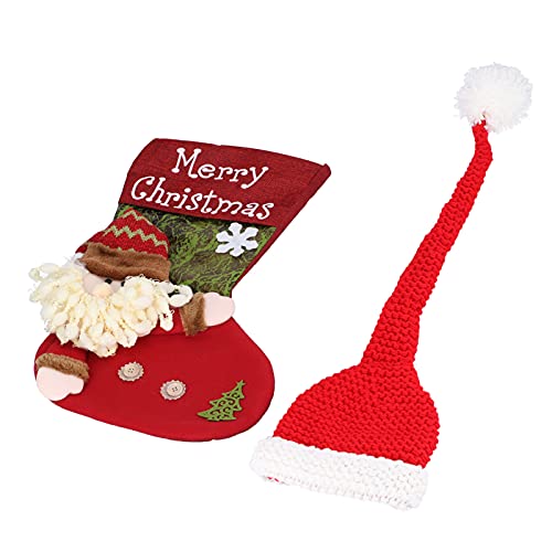 Sombrero de Fotografía Infantil, Lavable, Reutilizable, Bonito, Exquisito, Suave, Agradable para la Piel, Fotografía de Bebé, Saco de Dormir, Color Brillante para Fiesta de Disfraces(Papá Noel)