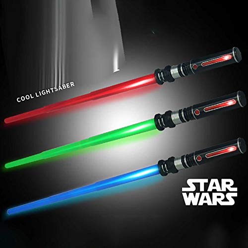 sookin Sable de Luz Juguete Espada Star Wars Sable De Luz ElectróNico Plegable Espada Luz con Efectos Sonido Multicolor Jedi Escalable Armas CumpleañOs Navidad Red