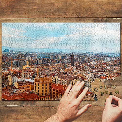 Spain Zaragoza Jigsaw Puzzle 1000 piezas juego ilustraciones viaje recuerdo madera