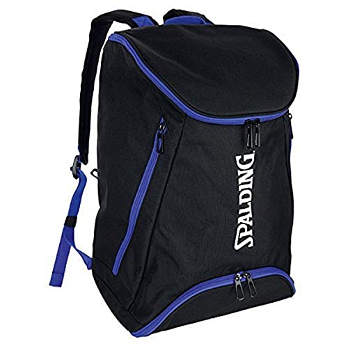 Spalding 300454302, Mochila Unisex Adulto, Negro (Negro/Azul Royal), 15x24x45 cm (W x H x L)