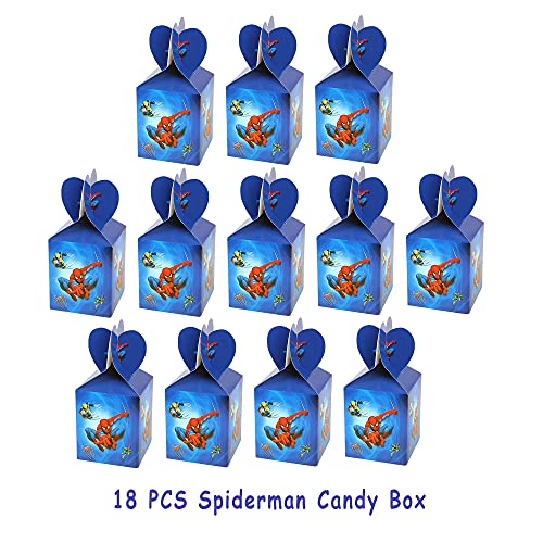 Spiderman Cajas de Fiesta Cumpleaños 18 Piezas Cajas para Chuches Spider Man Bolsas de Cumpleaños Regalo Cajas Niños para Navidad Bodas Fiesta Temáticas