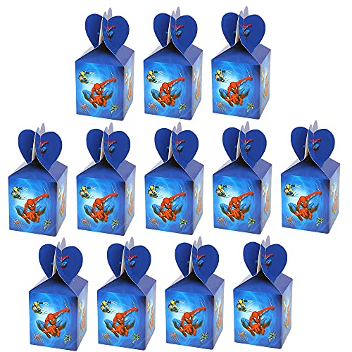 Spiderman Cajas de Fiesta Cumpleaños 18 Piezas Cajas para Chuches Spider Man Bolsas de Cumpleaños Regalo Cajas Niños para Navidad Bodas Fiesta Temáticas