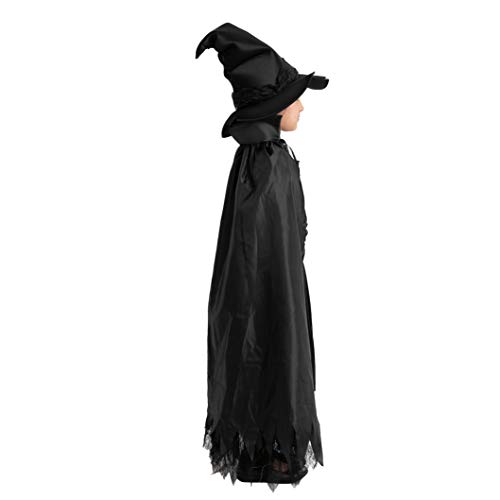 Spooktacular Creations Classic Child Wicked Witch Costume Gothic Sorceress Girl Black Witch for Halloween (Small ( 5 – 7 yrs))