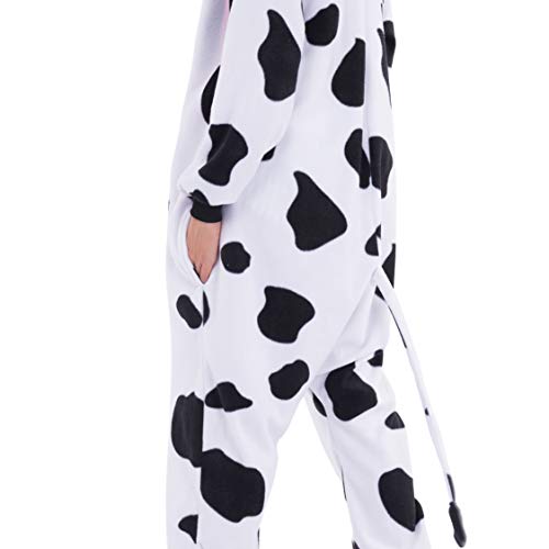 Spooktacular Creations Disfraz de Animal para Adulto Unisex Pijama de Vaca (S)