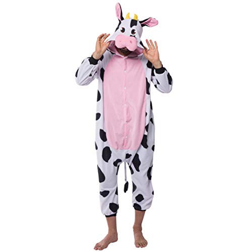 Spooktacular Creations Disfraz de Animal para Adulto Unisex Pijama de Vaca (S)