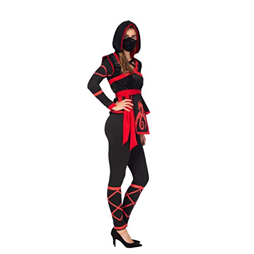 Spooktacular Creations Halloween Ninja Warrior Costume for Women with Ninja Mask (Large ( 10- 12 yrs))